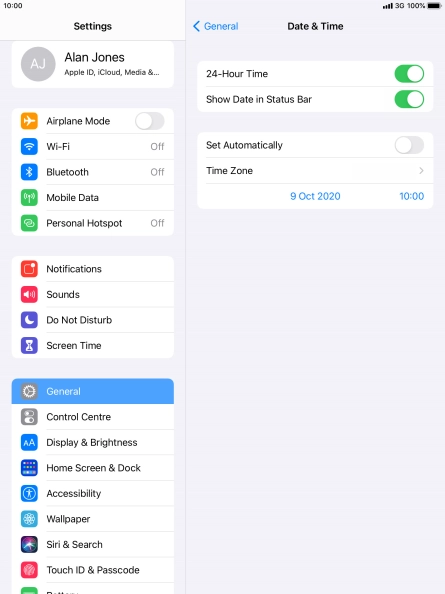 Press the indicator next to 