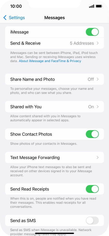 Press the indicator next to 