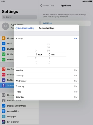 Select the required period.