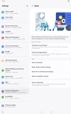 Press Reset mobile network settings.