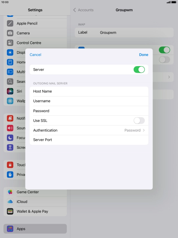 Press the indicator next to 