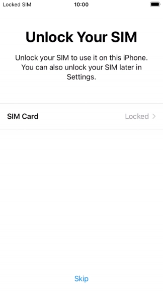 Press SIM Card.
