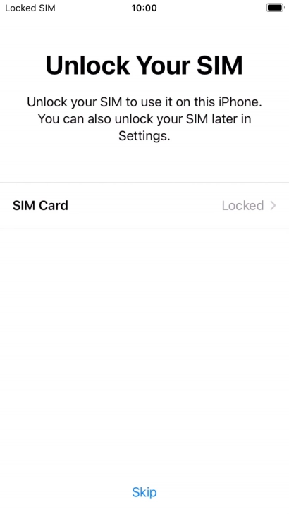 Press SIM Card.