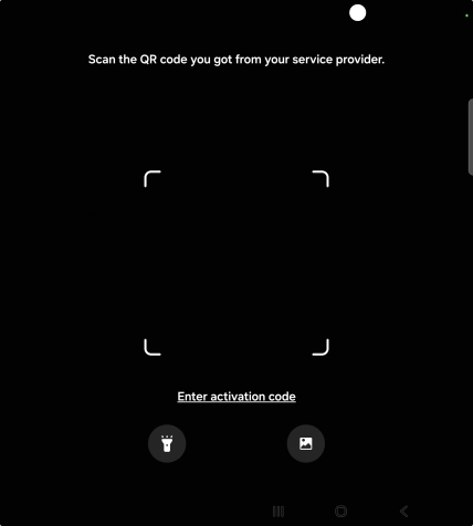 Place the QR code you've received inside the phone camera frame to scan the code.