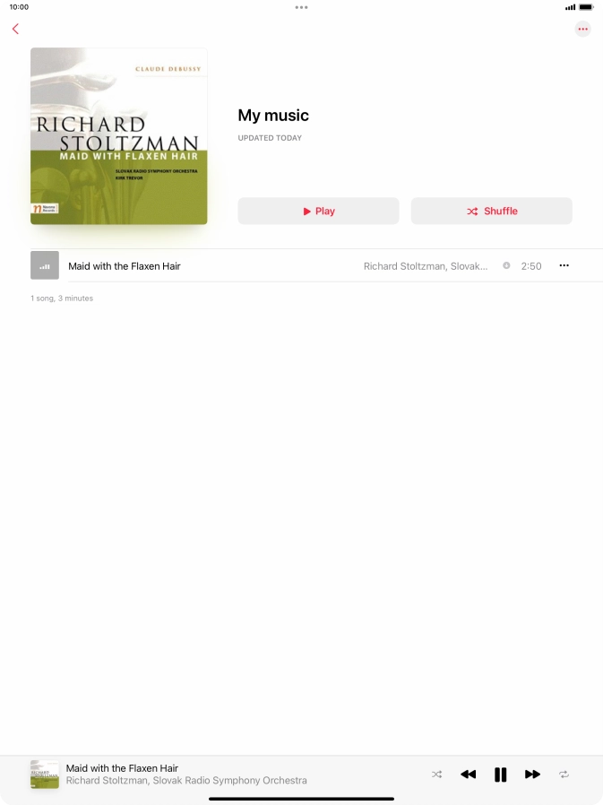 Press the song title.