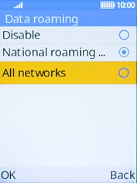 Select All networks to turn the function on or off.