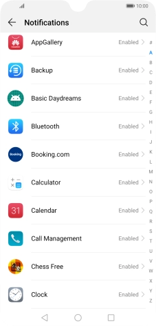 Press the required app.