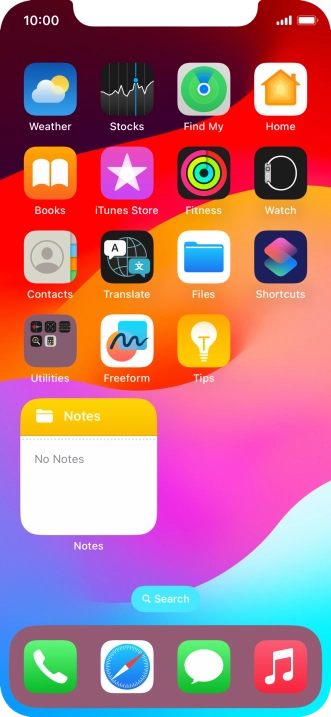 If you're using a Widget Stack: slide up or down on the stack to select the required widget.
