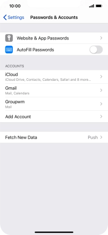 Press the required account.