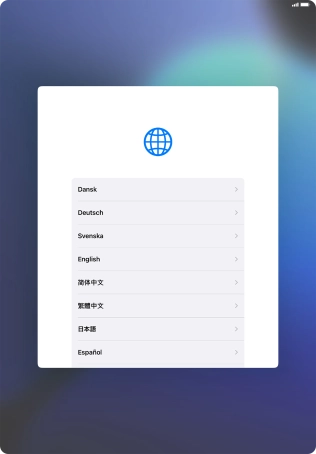 Press the required language.