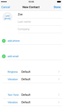 Press Last name and key in the last name.