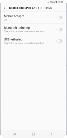 Press Mobile hotspot.