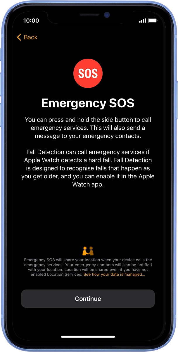 On your phone: Press Continue.