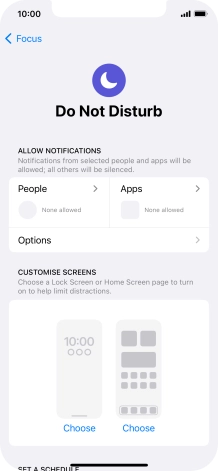 Press People and follow the instructions on the screen to select which contacts you would like to receive calls and notifications from when Do Not Disturb is turned on.