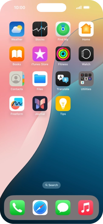 Press and hold anywhere on the home screen.