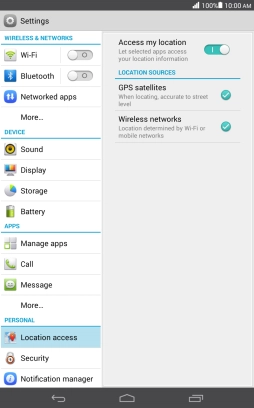 Press GPS satellites to turn the function on or off.