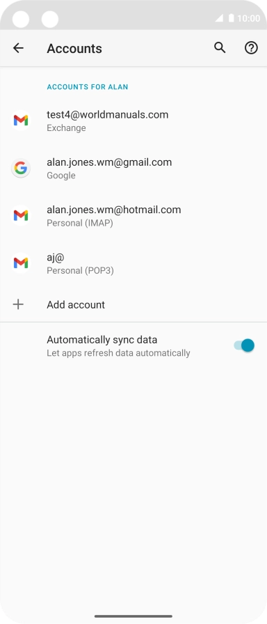 Press the indicator next to 