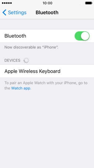 Press the required Bluetooth device and follow the instructions on the screen to pair the device with your phone.