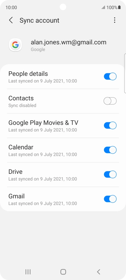 Press the indicator next to 