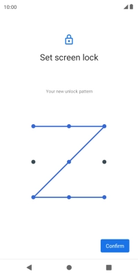 Repeat the selected phone lock code and press Confirm.