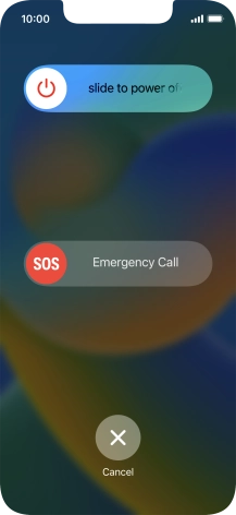 Press and drag the power off icon right.