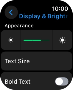 Press the brightness icons to set the required brightness.