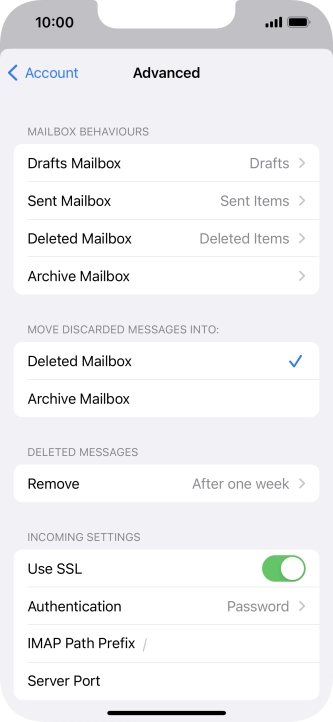 Press the indicator next to 