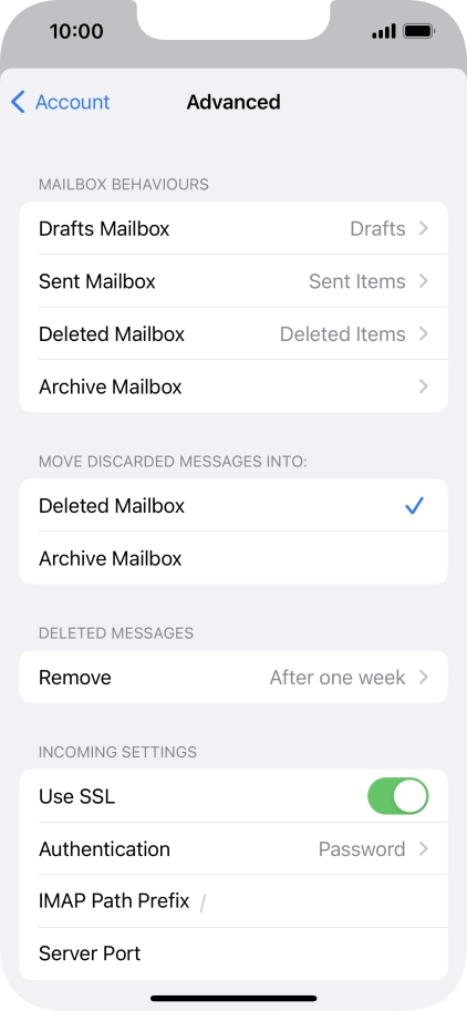 Press the indicator next to 