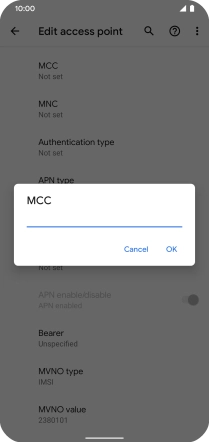 Key in 505 and press OK.