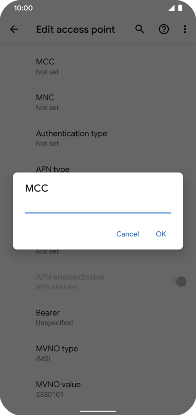 Key in 505 and press OK.