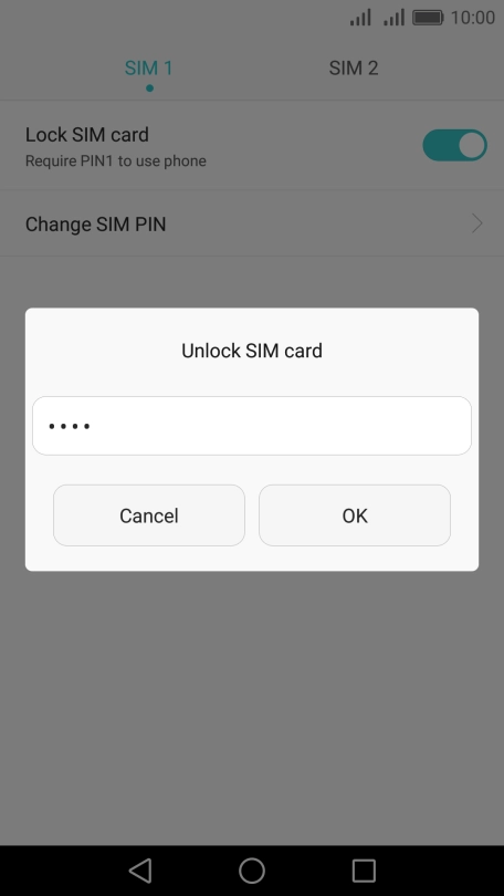 Key in your PIN and press OK.