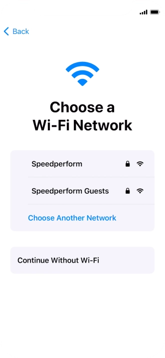 Press the required Wi-Fi network.