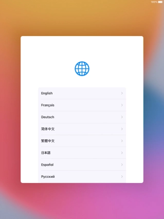 Press the required language.