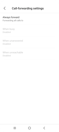 Press the required divert type.