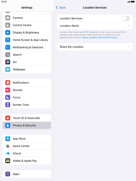 Press the indicator next to 