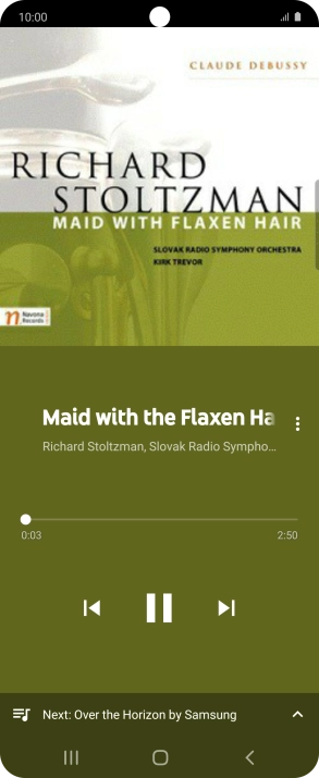 Press arrow right to go to the next audio file.