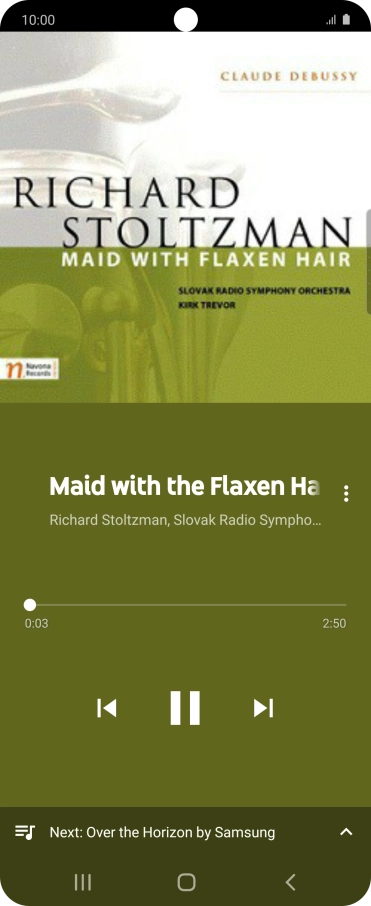 Press arrow right to go to the next audio file.