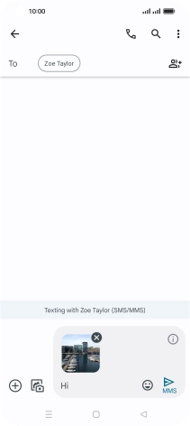 Press the send icon when you've finished your picture message.