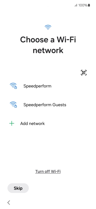 Press the required Wi-Fi network.