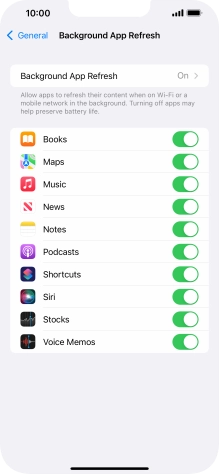 Press Background App Refresh.