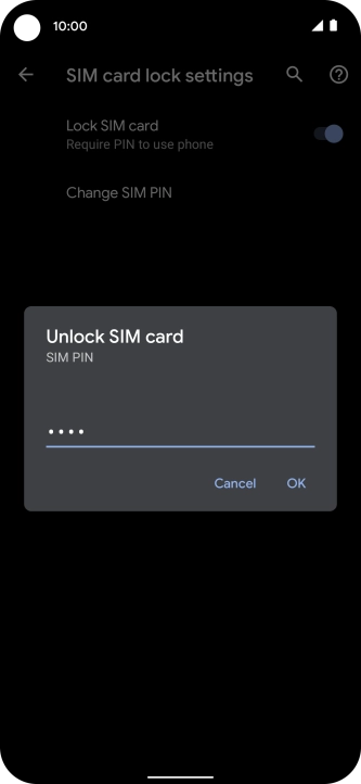 Key in your PIN and press OK.