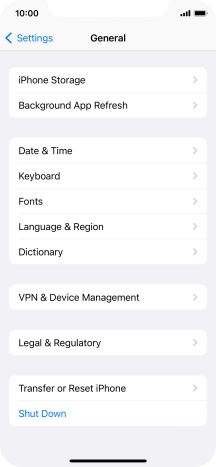 Press Transfer or Reset iPhone.