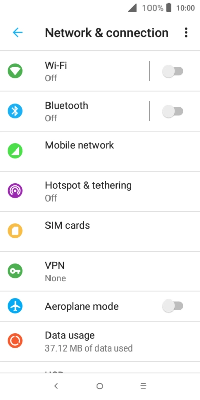 Press Mobile network.