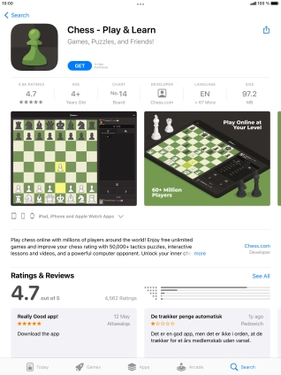 Press GET and follow the instructions on the screen to install the app.