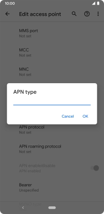 Key in mms and press OK.