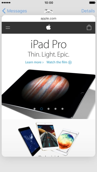 Hard press the screen to see a section of the required content.