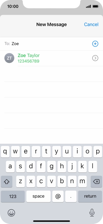 Press the required contact.