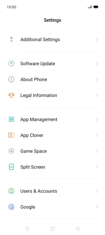 Press Users & Accounts.