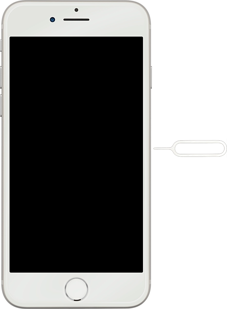 Find the opener for the SIM holder.