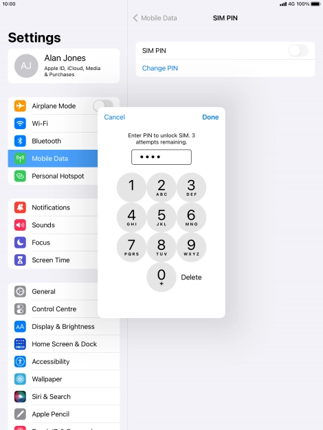 Key in your PIN and press Done.